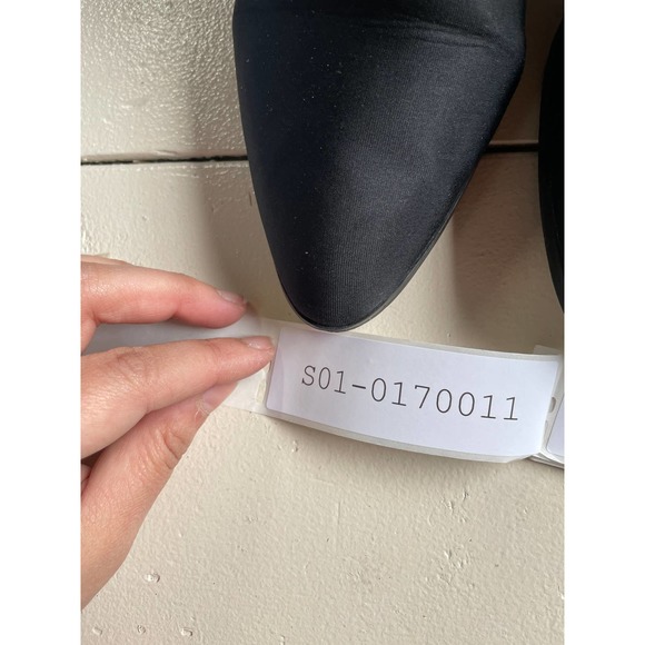 ASOS Boots Womens 7 Black Slip On Block Heel Sock Ankle Bootie Shoes - Picture 4 of 12